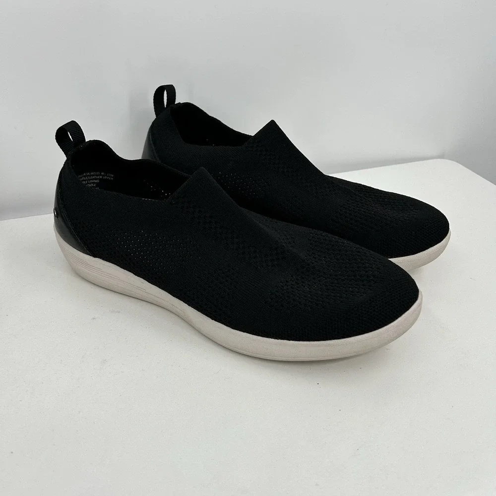 Abeo Evelyn Womens Stretch Knit Slip On Shoes Size 8.5 Black Comfort Casual‎